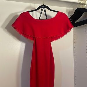 Red guess dress